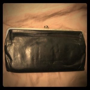 Hobo Lauren double frame clutch black wallet